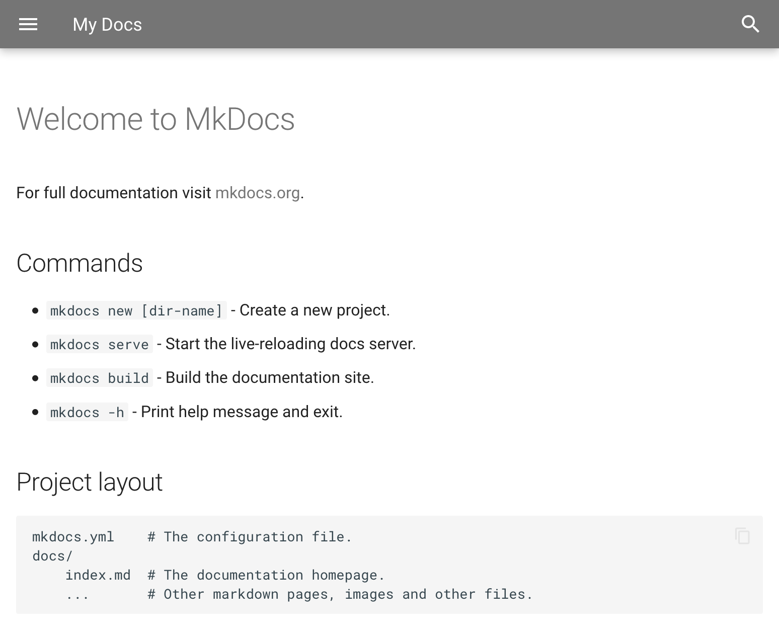 MkDocs-Material Sample Site