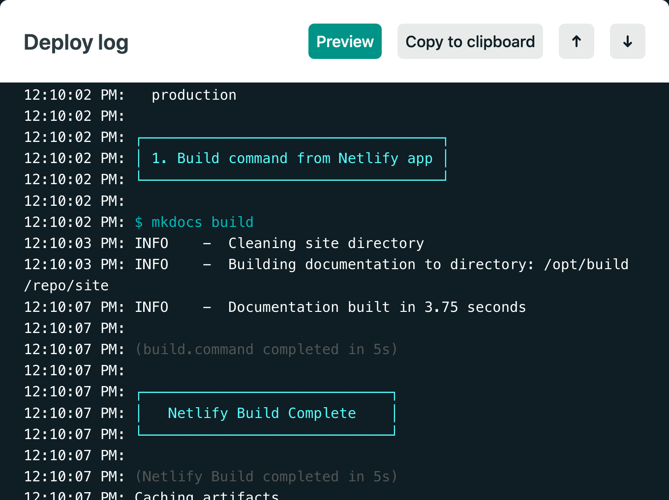Netlify: Deploy Log