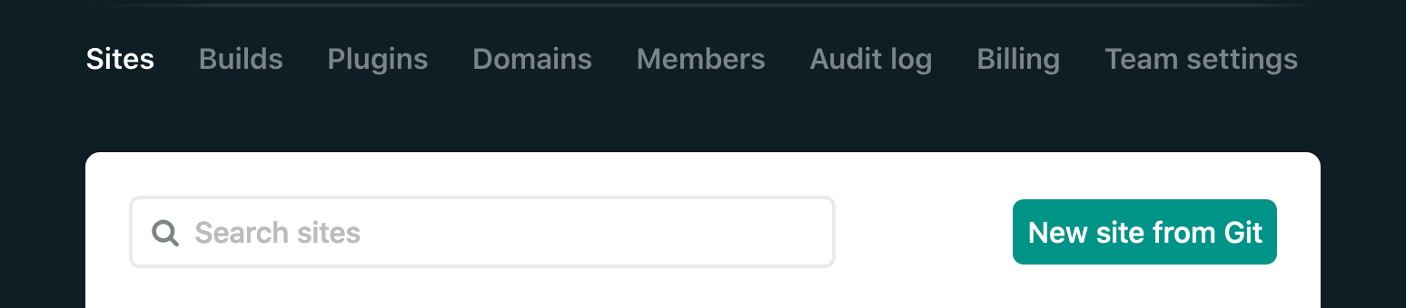 Netlify: New Site from Git